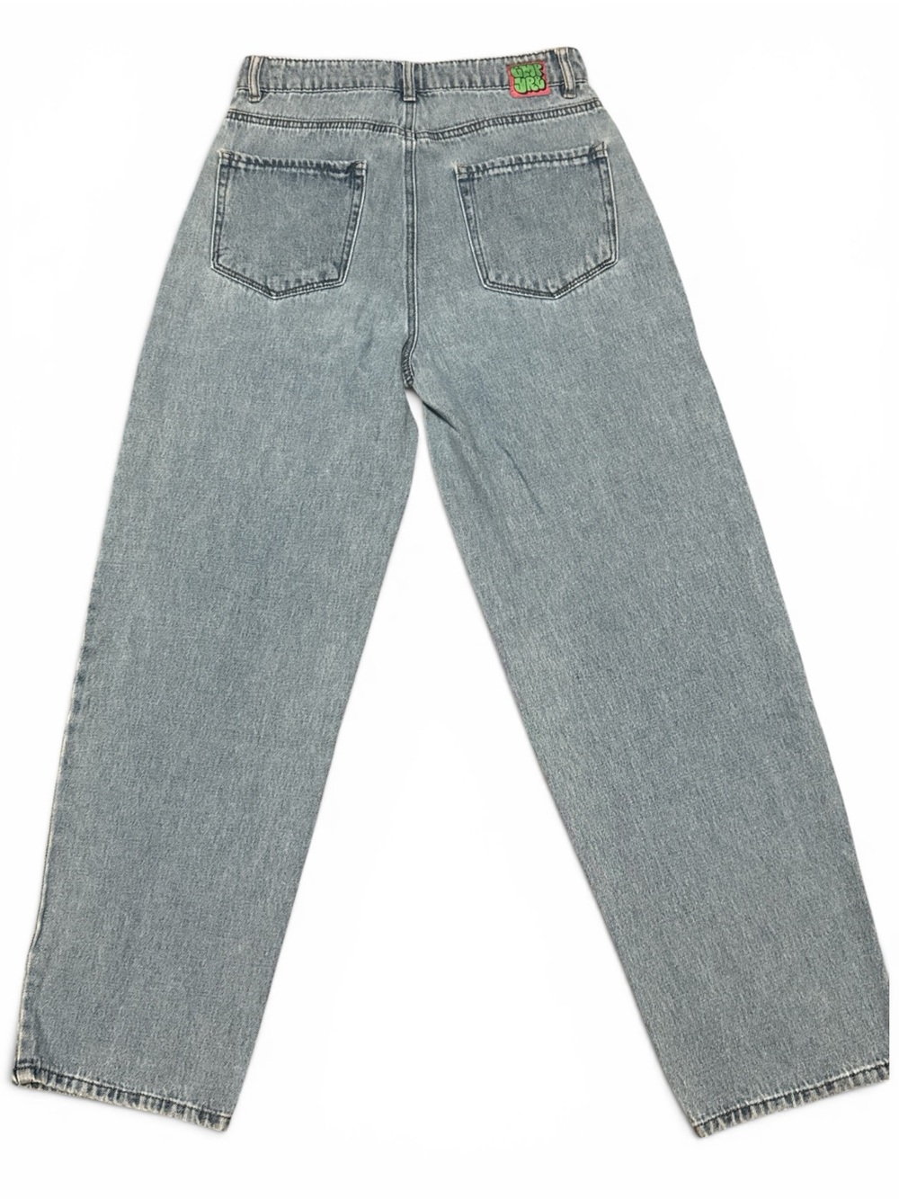 Empyre Y2K Vintage Light Gray High-Waist Straight Leg Baggy Jeans Skater Jeans - Picture 2 of 5